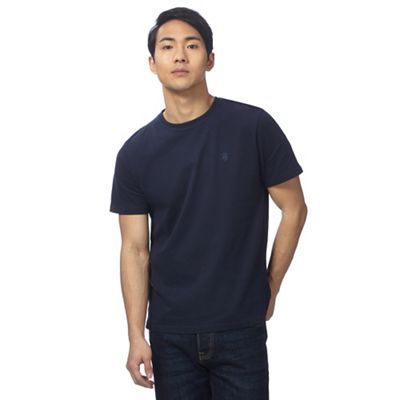 Navy logo embroidered t-shirt